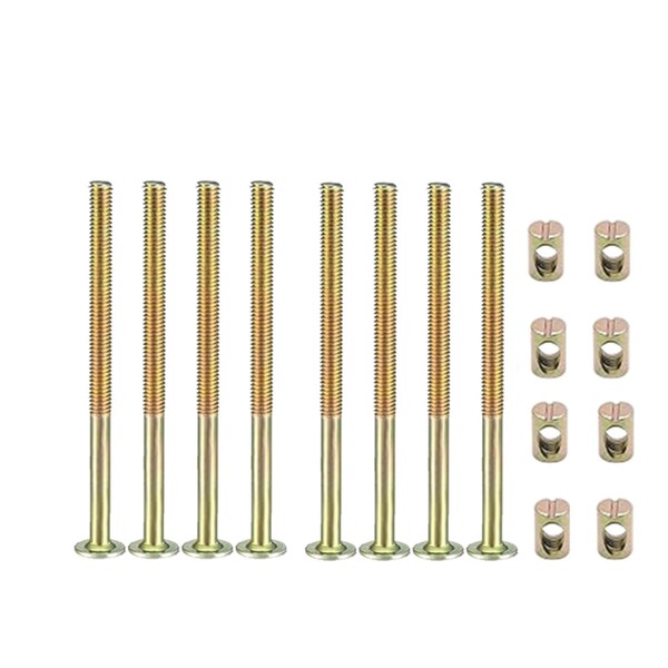 M6 x 90mm Furniture Bolts Nut Set, 8pcs Carbon Steel