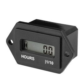Yooreal LCD Digital Hour Meter,DC 4.5V to 90V,Resettable Total Hours,Data Storage for Lawn Mower Tractor Generator Golf cart ZTR/Riding Lawn Mower Land Trimmer UTV Brush Cutter etc. (DC 4.5V to 90V)
