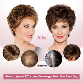 Hair Topper, Short Wiglet Hair Topper for Women with Thinning Large Coverage Synthetic Top Crown Hairpiece for Women - Medium Blonde