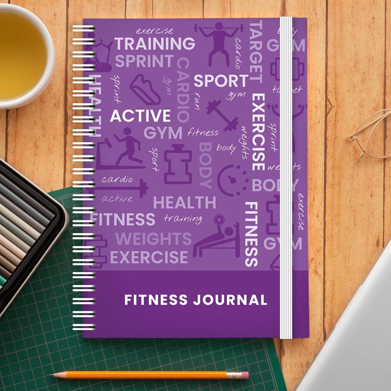 Fitness & Workout Journal/Planner Notebook -Includes Exercise Logs, Body Tracker