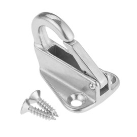 Marine Grade Stainless Steel Spring Fender Hook Snap Fastening Rope Boat Sail Tug Ship, Hardware Boat Accessories, Carabiner Hook Boat Hook with Screws, Safety Hook, Heavy Hook, Marine Spring (2
