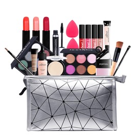 FantasyDay All-in-one Makeup Set Gift Surprise | Full Makeup Kit for Women Cosmetic Essential Starter Bundle Include Eyeshadow Palette Lipstick Blush Foundation Concealer Face Powder Lipgloss Brush