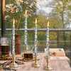 10 Inch Taper Candles Candlesticks Blue Flower Printed,2 Pack Handmade