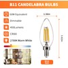 ALAMPEVER Chandelier Light Bulbs,E12 Candelabra Bulb 60 Watt,E12 LED Bulb