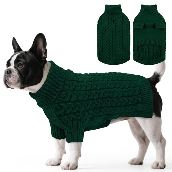 ASENKU Dog Jumper Medium Dogs M, Knitted Dog Jumper Winter
