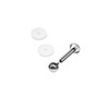 EZ Piercing 1.2 mm Titanium Labret with Internal Thread Anti