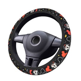 Cartoon Steering Wheel Cover 15 Inch Car Truck SUV Universal Steering Wheel Cover Durable Breathable Soft Snug Grip Protector Car Accessories.