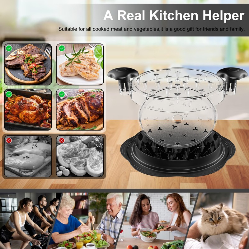 Chicken Shredder with Removable Plate - Manual Meat Shredder Tool