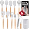 Cookify Juego de Utensilios de Cocina Silicona y Madera 12