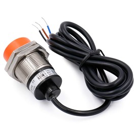Heschen M30 Inductive Proximity Sensor Switch PR30-15DP2 Cylindrical Type Detector 15mm DC12-24V 3-Wire PNP NC(Normally Closed) CE