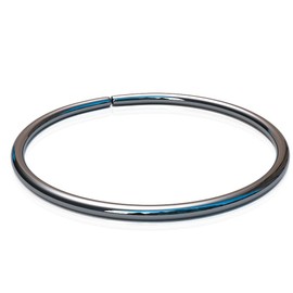 Black Nose Ring Hoop 22G - Small Nose Piercing For Women Men - 925 Sterling Silver Plain Black Nose Hoop Jewelry