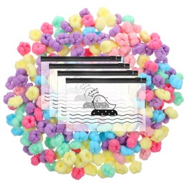 YBEATY 400 pcs Baby Hair Ties Soft Bloom Fluffy Toddler Hair Ties Elastic Thin Ponytail Bands Holder Accessories Colorful No Crease Damage Tiny Hair Scrunchies for Little Girls Kids