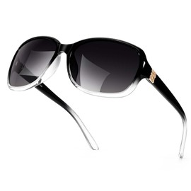 LVIOE Polarized Sunglasses for Women Retro Oversized Shades with UV400 Protection CLS8158