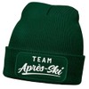 MoonWorks® Men's Beanie with Patch Knitted Hat with Saying Skiing