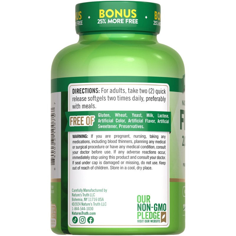 Nature's Truth Omega 3 Fish Oil 2000 mg | 125