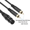GELRHONR 3Pin XLR to 2 RCA Y Splitter Cable,Un Unbalanced