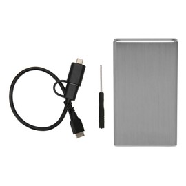 MSATA to USB 3.0 Enclosure 6Gbps UASP Plug and Play LED Indicator Micro USB to MSATA SSD Enclosure for Computer Silver  (Not Inclube Hard Disk)