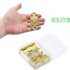 SHRJ 4 Pcs Brass Butler Tray Hinge Round Edge, 180