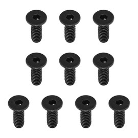 PATIKIL 1/4-20 x 3/4" Hex Socket Countersunk Screws Pack of 10 Carbon Steel Countersunk Screws with Hex Drive Full Thread Black Oxide Grade 10.9