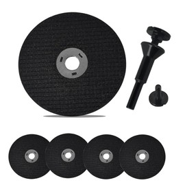 WAZIJ 3 inch Cut Off Wheels with 1/4 inch Mandrel Kit,Cutting Wheels Cutter Discs with 3/8 inch Arbor Hole 5pcs+1pack Mandrel