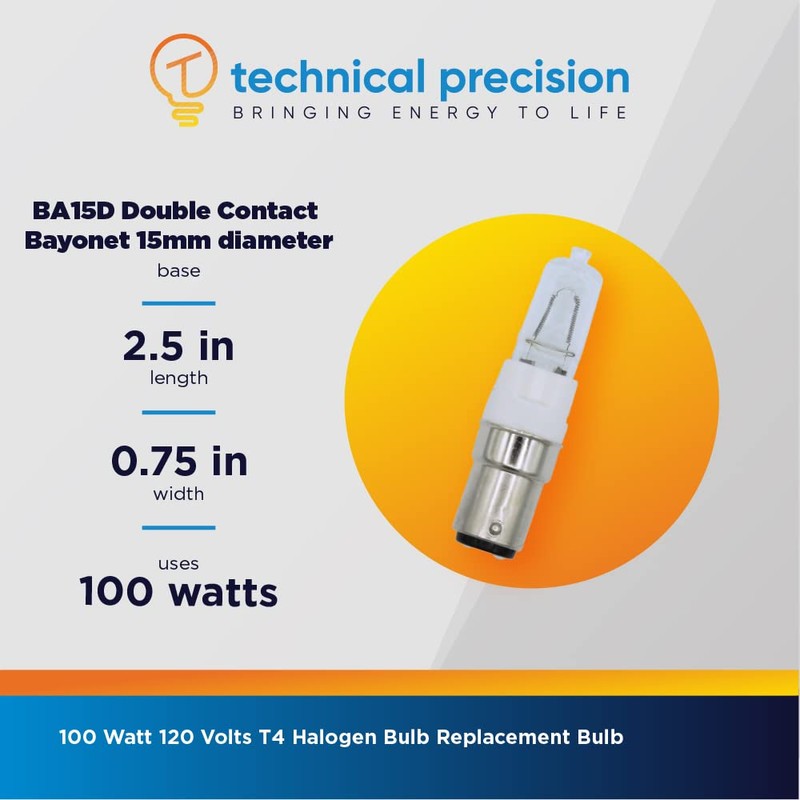 100W Halogen Bulb Replacement for Satco S4361 by Technical Precision