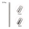 sourcing map Pack of 5 Knurled Head Flat Bevelled End