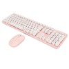 Wireless Keyboard and Mouse Combo Pure Color Retro 2.4G Wireless