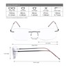 Rimless Progressive Multifocus Reading Glasses Blue Light Blocking No Line