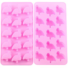 EPYHREHM 15 Cavity Flamingo Silicone Chocolate Molds For Chocolate Hard Candy Set Of 2