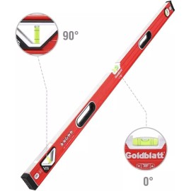 GOLDBLATT 48in Torpedo Level 3 Vials Die Cast Aluminum Level
