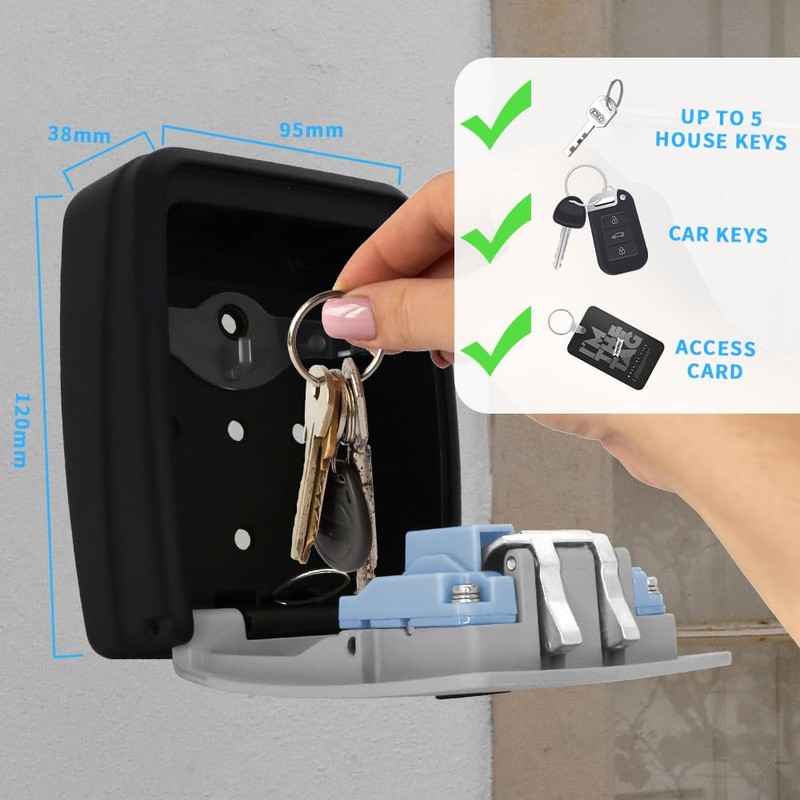 Key Safe Outdoor Police Approved, Extra Large Key Safe Wall