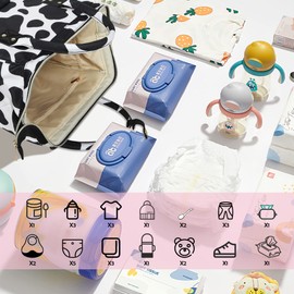 Femuar Diaper Bag Backpack Multifunction Maternity Diaper Bag for Baby Girls & Boys Large Capacity Travel Nappy Bags