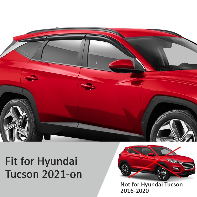 Voron Glass Tape-on Extra Durable Rain Guards for Hyundai Tucson