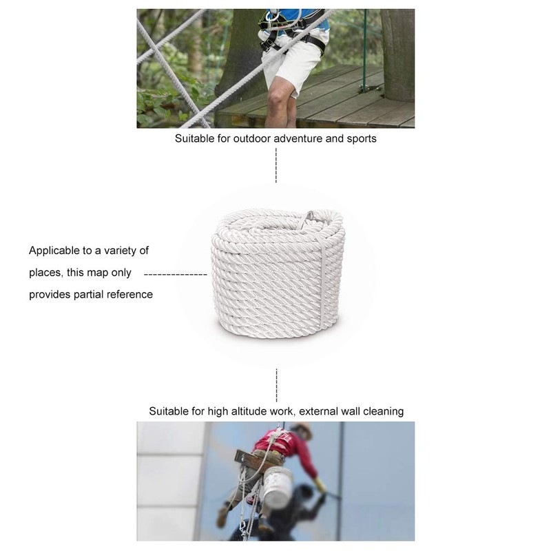 Aoneky 1/2 5/8 3/4 7/8 inch Nylon Twisted Rope -