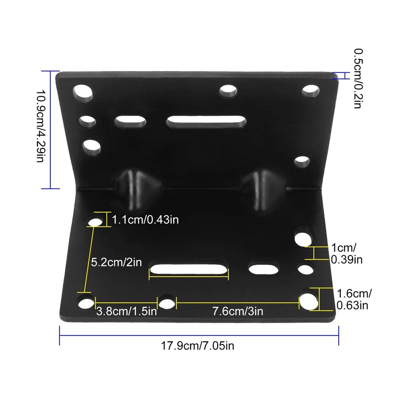 AConnet Winch Mounting Bracket Plate Universal Towing Winch Mounts Plate
