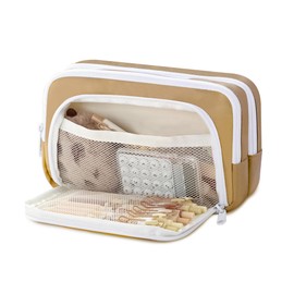 MOMOJULI Large Capacity Pencil Case Pen Bag Pouch with 3 Compartments Stationery Organizer for Teenage Boys Girls