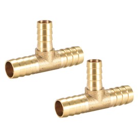 sourcing map Hose Reducer Barb Connection T 3-Way Connector 12 x 10 x 12 mm Pack of 2