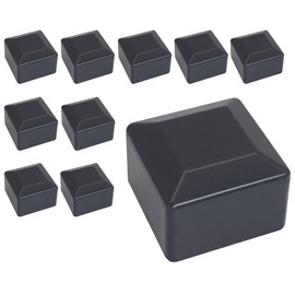 SKIR'CO Fence Post Caps Square 40 x 40 mm Grey Plastic Caps for Fence Posts Anthracite Grey RAL 7016 Pack of 10