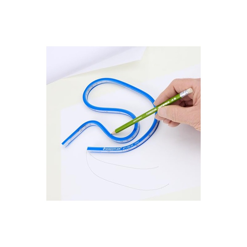 Staedtler Flexible Curve with Inch and Metric Scale Markings, 24