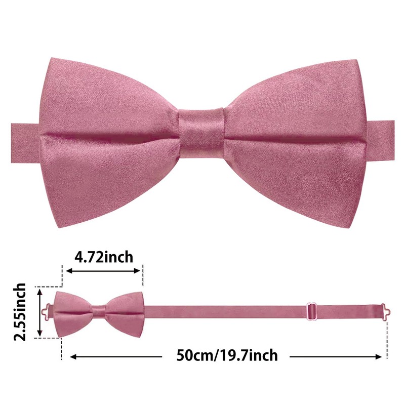 Guokoo Bow Ties for Men Solid Color Bow Tie Pre-Tied