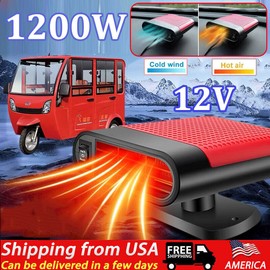 12V 1200W Car Heater Portable Electric Heating Fan Defogger Defroster Demister
