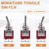 4pcs 3 Position 9 Pin Toggle Switch 3PDT Miniature Mts-303