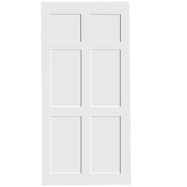 ZJMTOCYU Smooth Surface DIY Panel Interior Door - Primed White, Waterproof & Anti-Deformation, Ready to Assemble for Pre-Hung or Barn Door Use, 32" x 80"