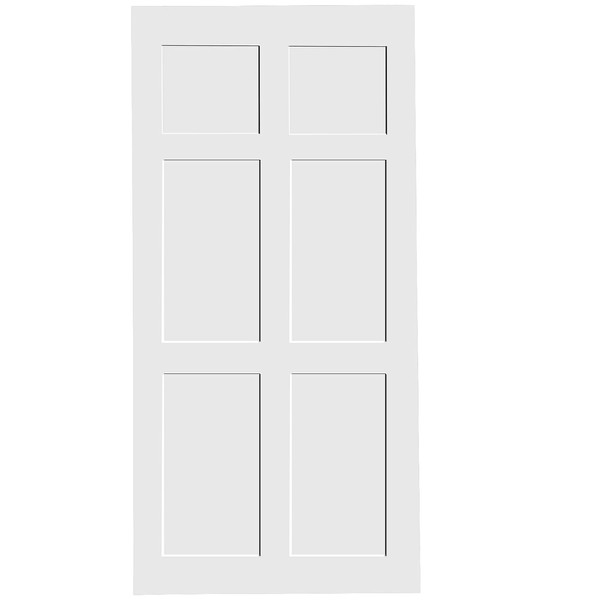 ZJMTOCYU Smooth Surface DIY Panel Interior Door - Primed White,