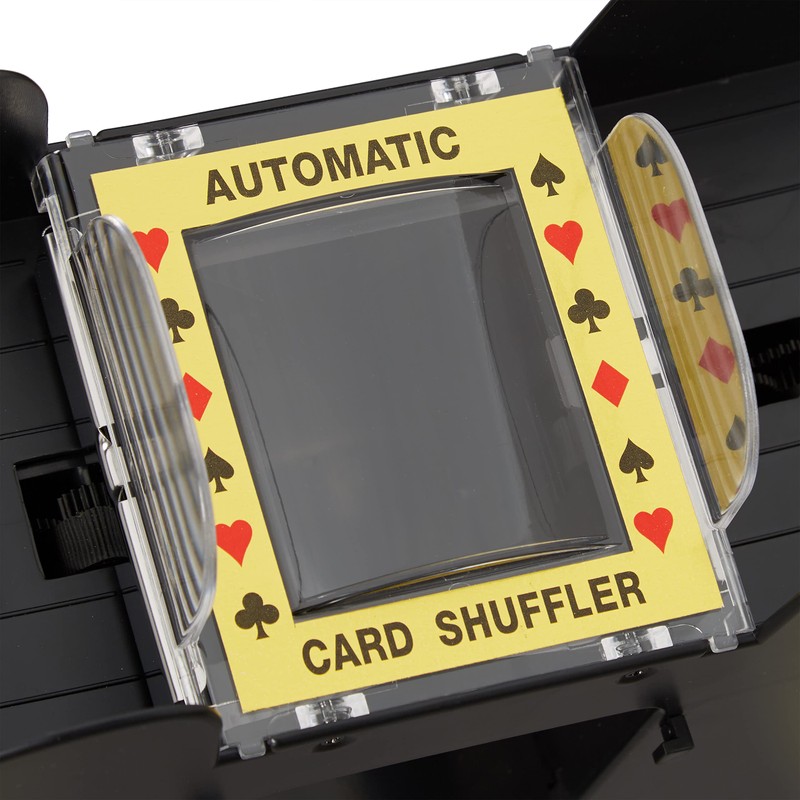 Relaxdays 10037943 Electric Card Shuffler, 6 Decks, Automatic Card Shuffler