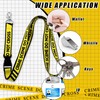 Qilery 16 Pcs Crime Scene Do Not Cross Lanyard Bulk