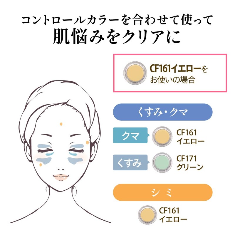 Concealer Color Control Cover Face CF161 Yellow (Control Partial Foundation