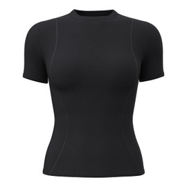 ATRACTIVOLL Maglietta Donna Sportiva Maglia a Maniche Corte, Magliette da Yoga Corsa, Asciugatura Rapida Elastico Corta T-Shirt