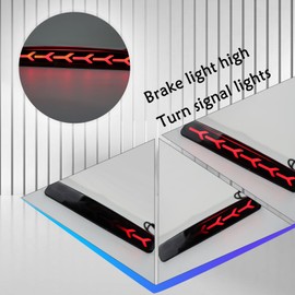 BINQIGOO 2Pc Full LED Rear Bumper Reflector Lights Kit for Toyota Prius V 2012-2017,for Scion tC 2014-2016 Tail Lamp Brake Fog Lamps Daytime Running Light Turn Signal Lamp Accessories (Smoked)