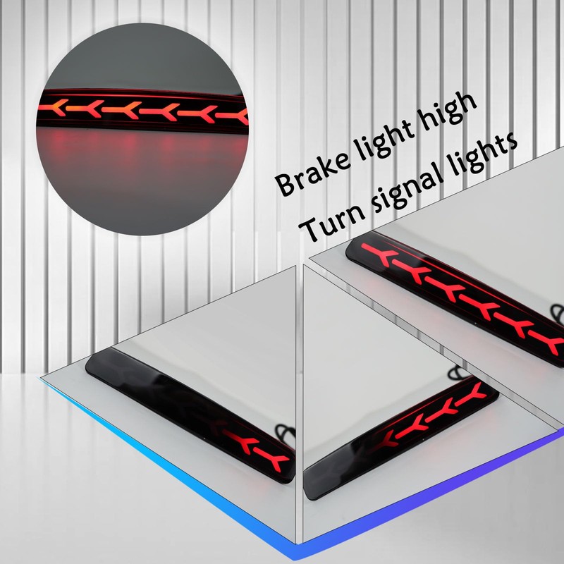 BINQIGOO 2Pc Full LED Rear Bumper Reflector Lights Kit for